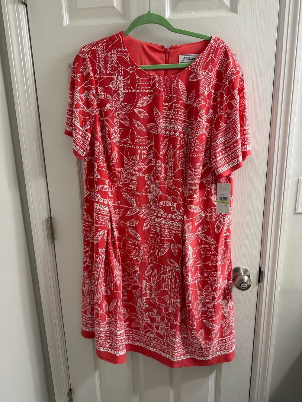 J Howard Bright Coral Floral Dress 18